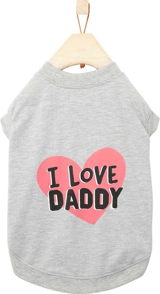Frisco I Love Daddy Dog & Cat T-Shirt, Gray, X-Small slide 1 of 6