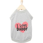Frisco I Love Daddy Dog & Cat T-Shirt, Gray, XXX-Large