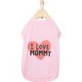 Frisco I Love Mommy Dog & Cat T-Shirt, Pink, Small