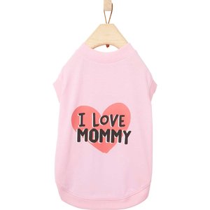 Frisco I Love Mommy Dog & Cat T-Shirt, Pink, Medium