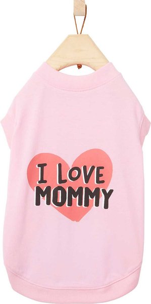 Frisco I Love Mommy Dog & Cat T-Shirt, Pink, Large slide 1 of 7