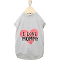 Frisco I Love Mommy Dog & Cat T-Shirt, Gray, X-Small