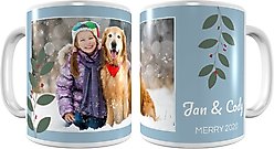 Frisco Berry Garland White Personalized Coffee Mug, 11-oz