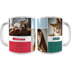 Frisco Colored Dots White Personalized Coffee Mug, 11-oz