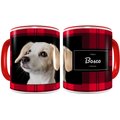 Frisco Plaid Red Personalized Coffee Mug, 11-oz