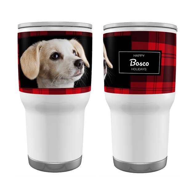 Frisco Double Walled Preppy Stripes Personalized Tumbler, 30-oz Cup