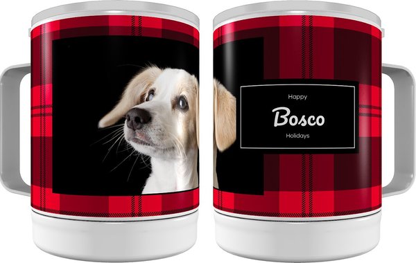 Frisco Plaid Stainless Steel Insulated Personalized Mug, 10-oz slide 1 of 6