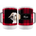 Frisco Plaid Stainless Steel Insulated Personalized Mug, 10-oz
