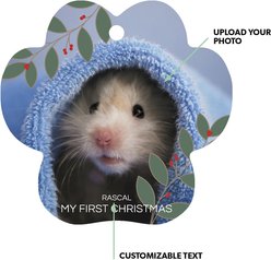 Frisco "My First Christmas" Paw Shape Metal Personalized Dog & Cat Holiday Ornament slide 2 of 3