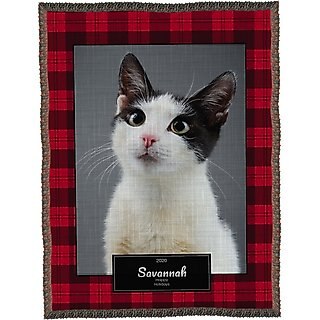 Frisco Plaid Woven Throw Personalized Blanket, 60" x 80" slide 1 of 5