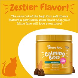 Zesty Paws Calming Bites Bacon Flavored Soft Chews Calming Supplement for Cats, 60 count slide 2 of 8