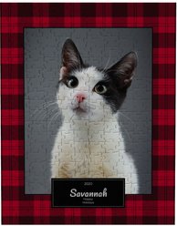 Frisco Personalized Plaid Photo Puzzle, 11" x 14"