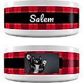 Frisco Plaid Ceramic Personalized Dog & Cat Bowl, 1 cup