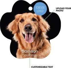 Frisco "Forever Loved" Paw Shape Metal Personalized Dog & Cat Holiday Ornament slide 2 of 3