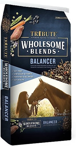Tribute Equine Nutrition Wholesome Blends Balancer Horse Food, 50-lb bag