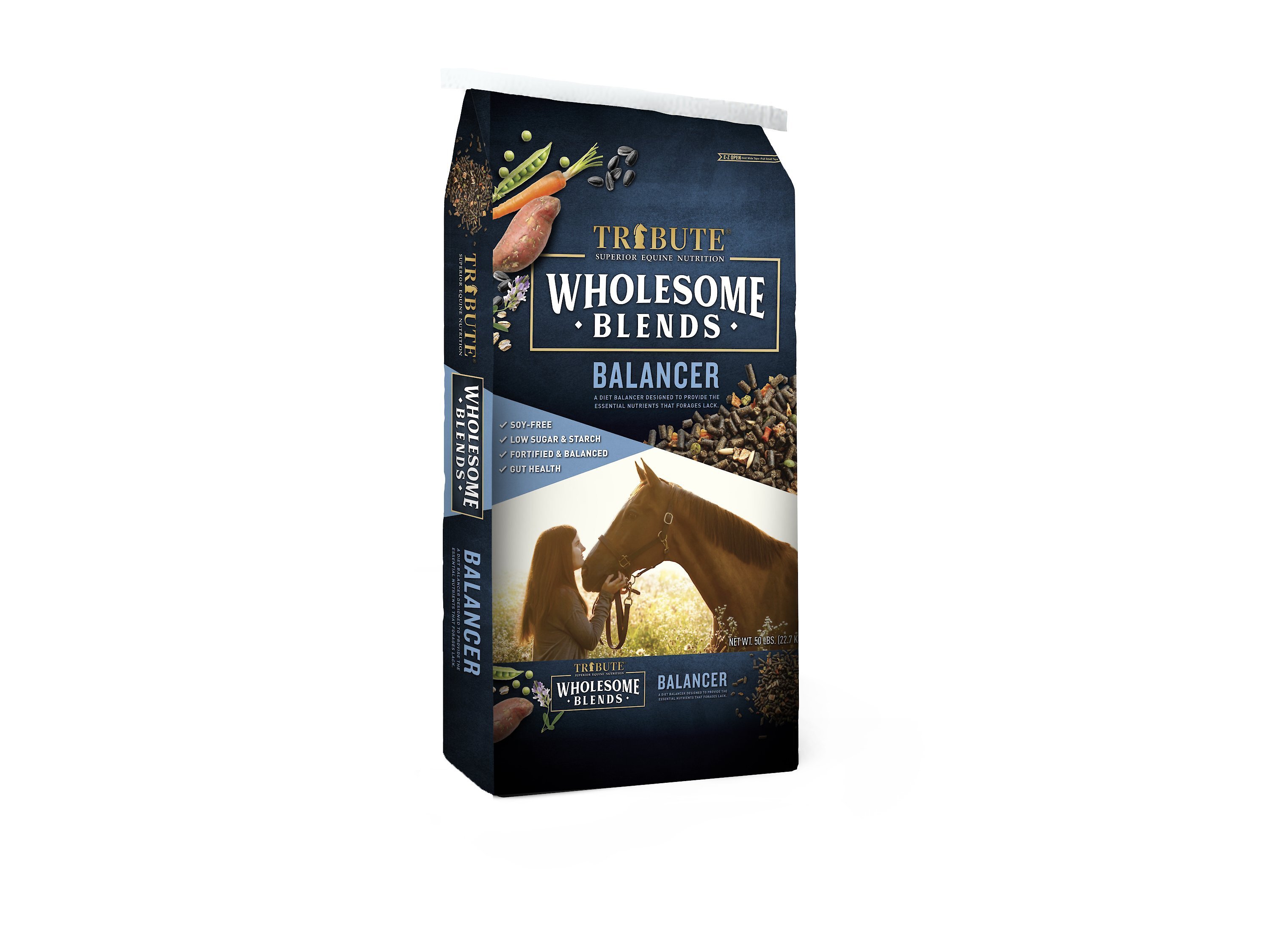 Tribute Equine Nutrition Wholesome Blends Balancer Horse Feed, 50-lb 