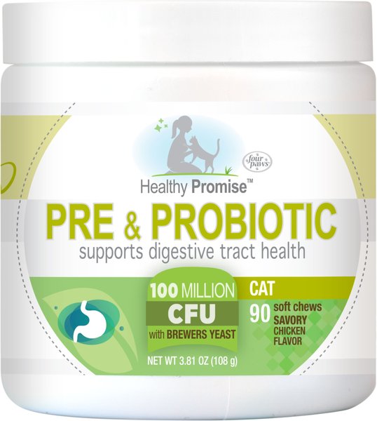 Four Paws Healthy Promise Pre & Probiotics Soft Chews Cat Supplement, 90 count slide 1 of 9