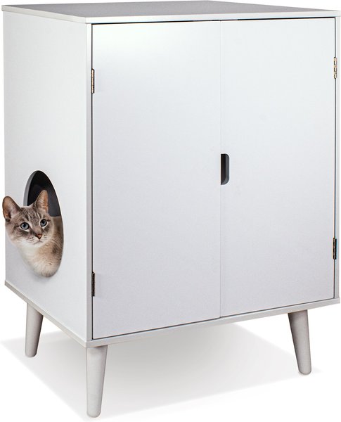 Penn-Plax Cat Cabinet, White slide 1 of 8