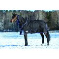 WeatherBeeta Comfitec Ultra Cozi II Detach-A-Neck Medium Horse Blanket, Charcoal/Blue/White, 75-in