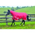 WeatherBeeta Comfitec Classic Combo Neck Lite Horse Blanket, Red/Silver/Navy, 75-in