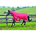 WeatherBeeta Comfitec Classic Combo Neck Lite Horse Blanket, Red/Silver/Navy, 87-in