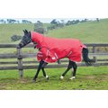 WeatherBeeta Comfitec Classic Combo Neck Heavy Horse Blanket, Red/Silver/Navy, 48-in