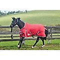 WeatherBeeta Comfitec Classic Standard Neck Lite Horse Blanket, Red/Silver/Navy, 63-in