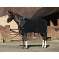 WeatherBeeta Anti-Static Fleece Cooler Standard Neck Horse Blanket, Black/Silver, 69-in