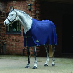 WeatherBeeta Sheet Scrim Cooler Standard Neck Horse Blanket, Navy/Hunter, Cob