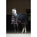 WeatherBeeta Comfitec with Therapy-Tec Channel Quilt Detach-A-Neck Medium Horse Blanket, Black/Silver/Red, 72-in