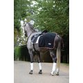WeatherBeeta Therapy-Tec Fleece Quarter Sheet Horse Blanket, Black/Silver/Red, Small Pony