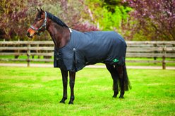 Saxon 1200D with Gusset Standard Neck Lite II Horse Blanket, Hunter/Black, 60-in