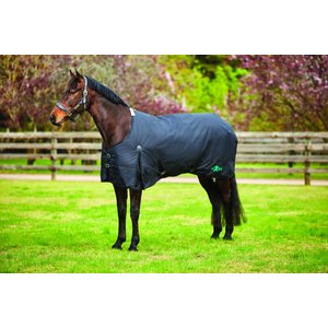 Saxon 1200D with Gusset Standard Neck Lite II Horse Blanket, Hunter/Black, 66-in