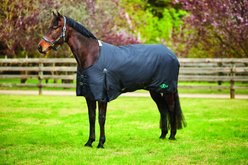 Saxon 1200D with Gusset Standard Neck Lite II Horse Blanket, Hunter/Black, 81-in