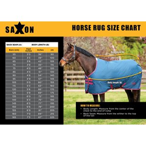 Saxon 1200D with Gusset Standard Neck Medium II Horse Blanket, Hunter/Black, 78-in