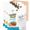 Fancy Feast Savory Cravings Beef & Crab Flavor Limited Ingredient Soft Cat Treats, 3-oz box, case of 3