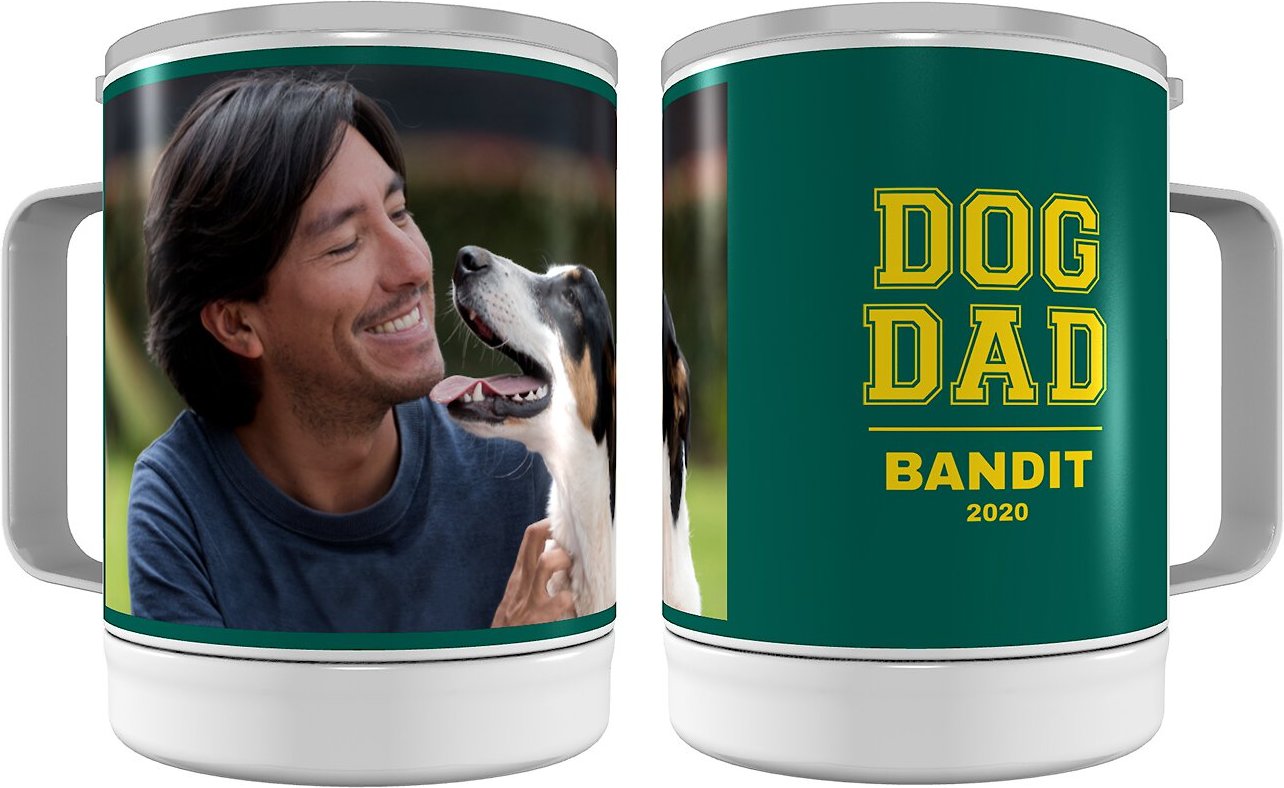 Frisco "Dog Dad" Insulated Stainless Steel Personalized Mug, 10-oz