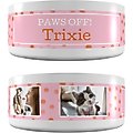 Frisco "Paws Off" Ceramic Personalized Dog & Cat Bowl, 1 cup
