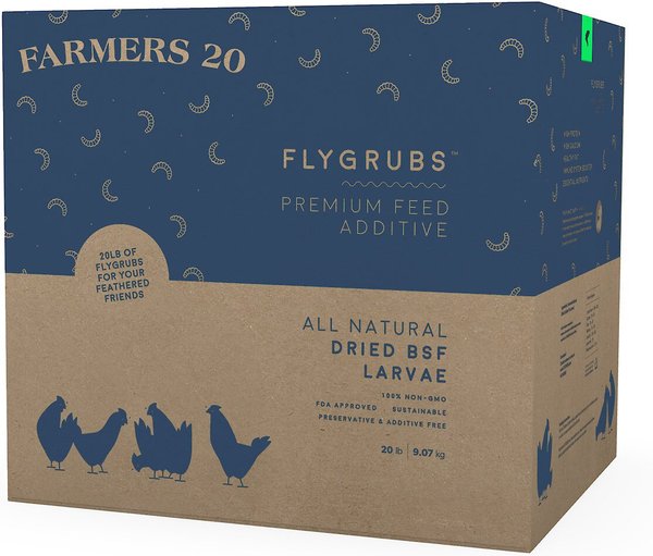 FLYGRUBS Black Soldier Fly Larvae Chicken Treat, 20-lb box - Chewy.com