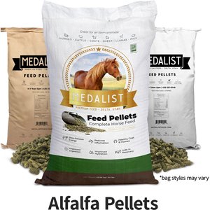 Medalist Alfalfa Pellets Complete Horse Feed, 50-lb bag