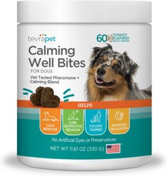 TevraPet Calming Well Bites Dog Supplement, 60 count