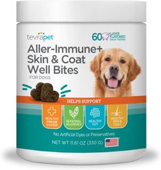 TevraPet Aller-Immune Skin & Coat Well Bites Dog Supplement, 60 count