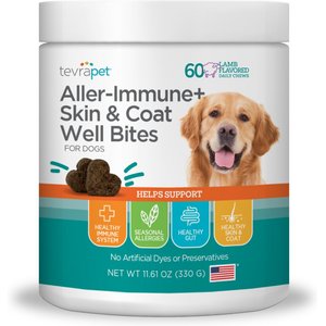 TevraPet Aller-Immune Skin & Coat Well Bites Dog Supplement, 60 count