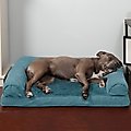 FurHaven Plush & Suede Convolute Orthopedic Bolster Cat & Dog Bed with Removable Cover & Liner, Deep Pool, Large