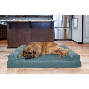 FurHaven Plush & Suede Convolute Orthopedic Bolster Cat & Dog Bed w/Removable Cover & Liner, Deep Pool, Jumbo Plus