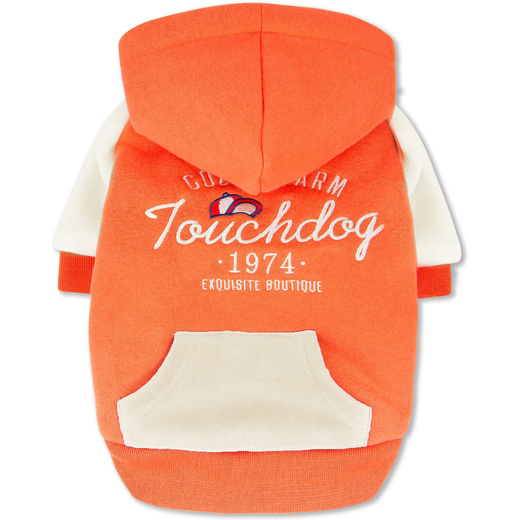 Touchdog Heritage Soft-Cotton Fashion Dog & Cat Hoodie, Orange, X-Large