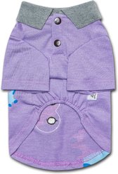 Touchdog Arubark Caribbean Style Dog Polo Dog & Cat T-Shirt, Purple, Small slide 2 of 2