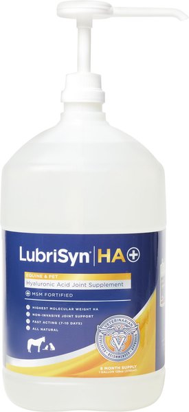 LubriSyn HA Plus MSM Joint Health Liquid Dog, Cat & Horse Supplement, 1-gal bottle slide 1 of 1