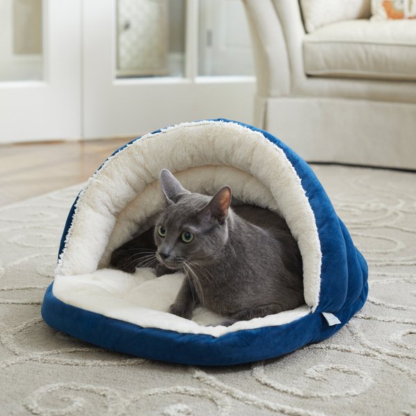 Frisco Velvet Covered Slipper Cat Dog Bed