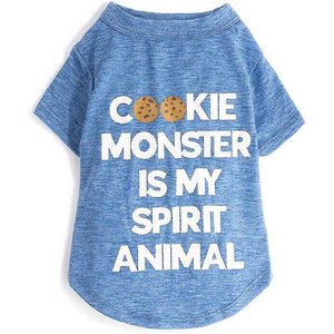 Fab Dog Cookie Monster Is My Spirit Animal Dog T-Shirt, 10-in
